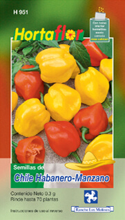 Foto de Semillas de Chile Habanero Manzano HORTAFLOR